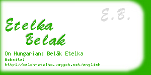 etelka belak business card