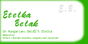 etelka belak business card